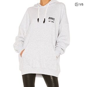 Anine Bing LA 2012 Oversized Hoodie gray M/L